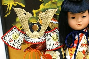 Amazon | 【五月人形】久月作 子供大将「宝城 兜差」武者人形ガラス
