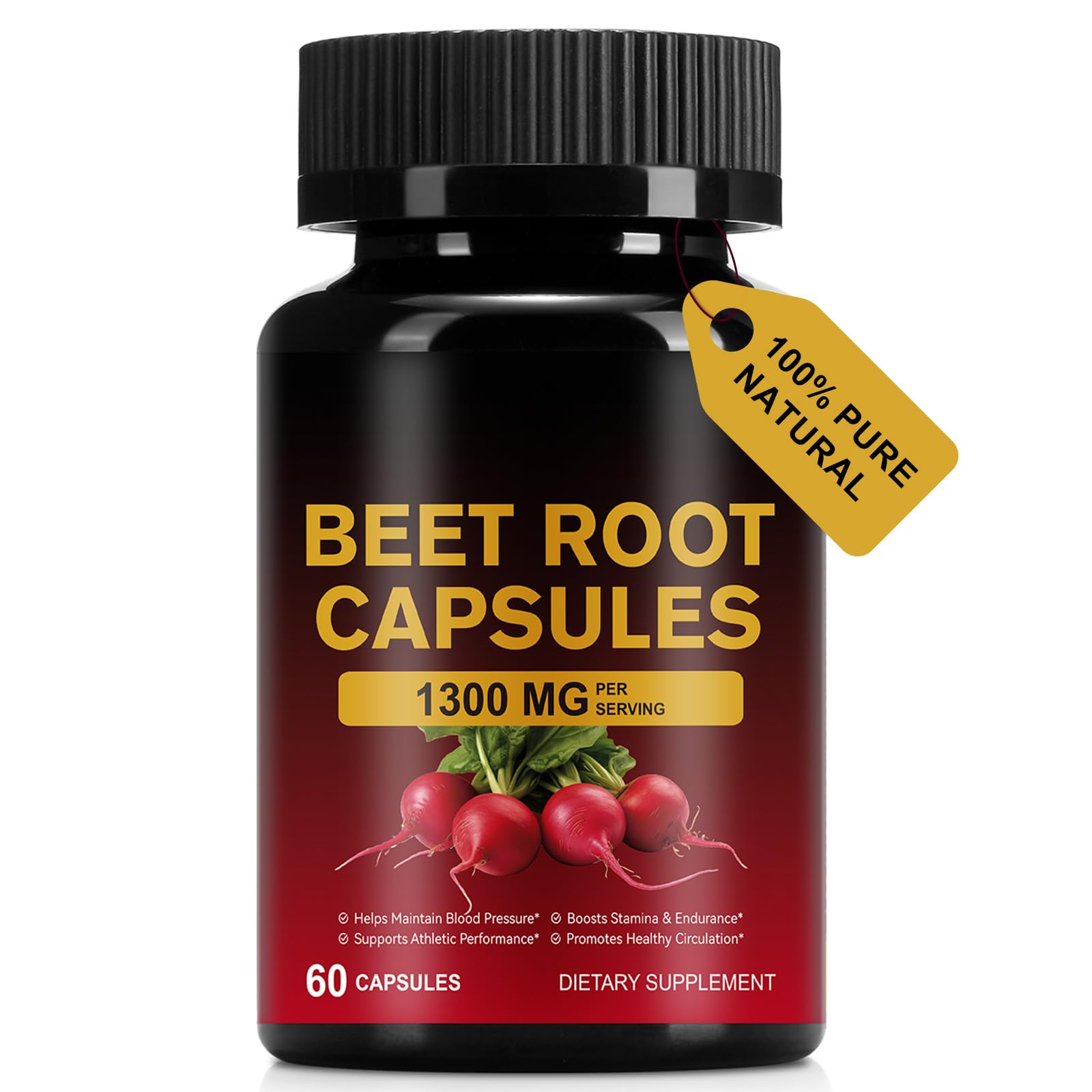 Vceeoy – Suplemento Pré-Treino de Beterraba em Pó 1300 mg – 60 cápsulas vegetais