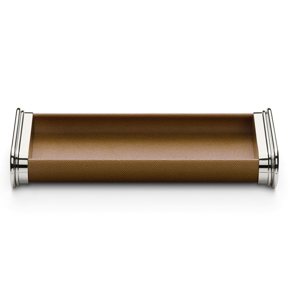 Graf von Faber-Castell - Schreibtischaccessoires Set Cognac | Mit Brieföffner, Zettelbox, Ablageschale, Stifteköcher, Bleistiften und Schreibtischunterlage