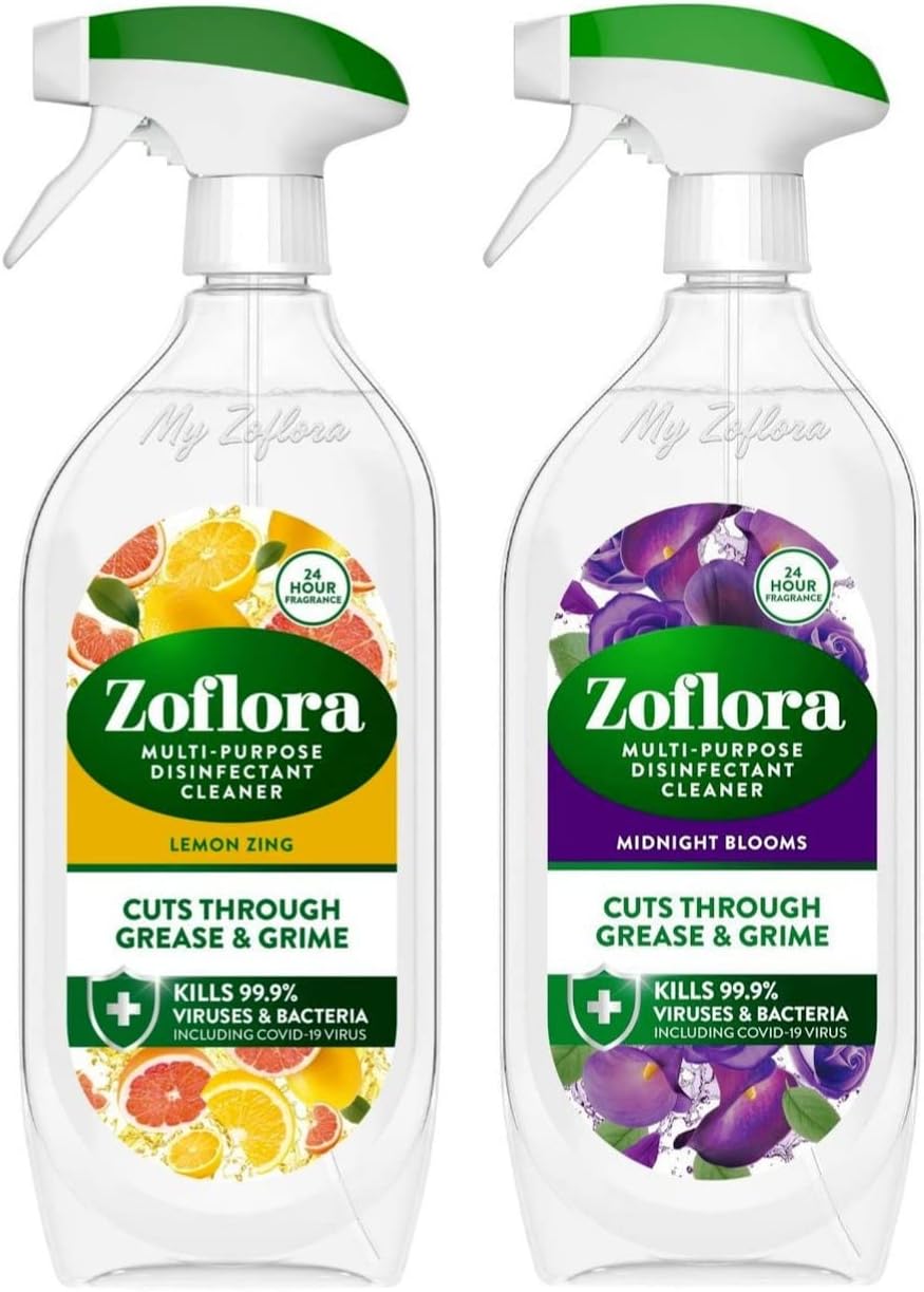 Zoflora Multi Purpose Disinfectant Cleaner Spray, Lemon Zing Scent