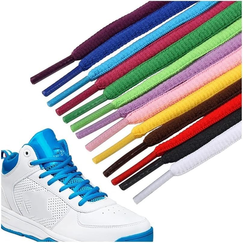 Schnürsenkel Sport-Schnürsenkel for Damen und Herren, farbig, flach, halbkreisförmig, geeignet for alle Schuhe, runde Schnürsenkel, rutschfest, for Outdoor-Aktivitäten