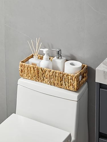 Miniatura 2 de Cestas para organizar el baño, cestas de almacenamiento de mimbre para estantes, cesta de papel higiénico, cestas pequeñas para decoración, cesta de