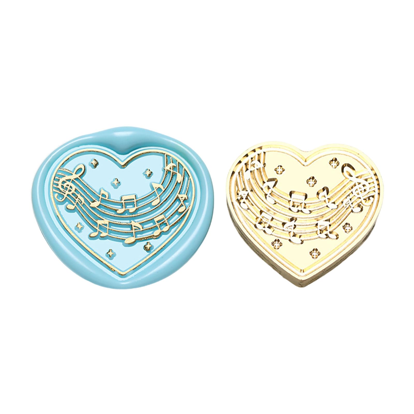 Buxuaaaa Shaped Waxes Seal Stamp Heart Series Sealing Waxes Stamp for Scrapbooking Letters Card Invitation Decorations Heart Series Seal for Card Decorations Shaped Sealing