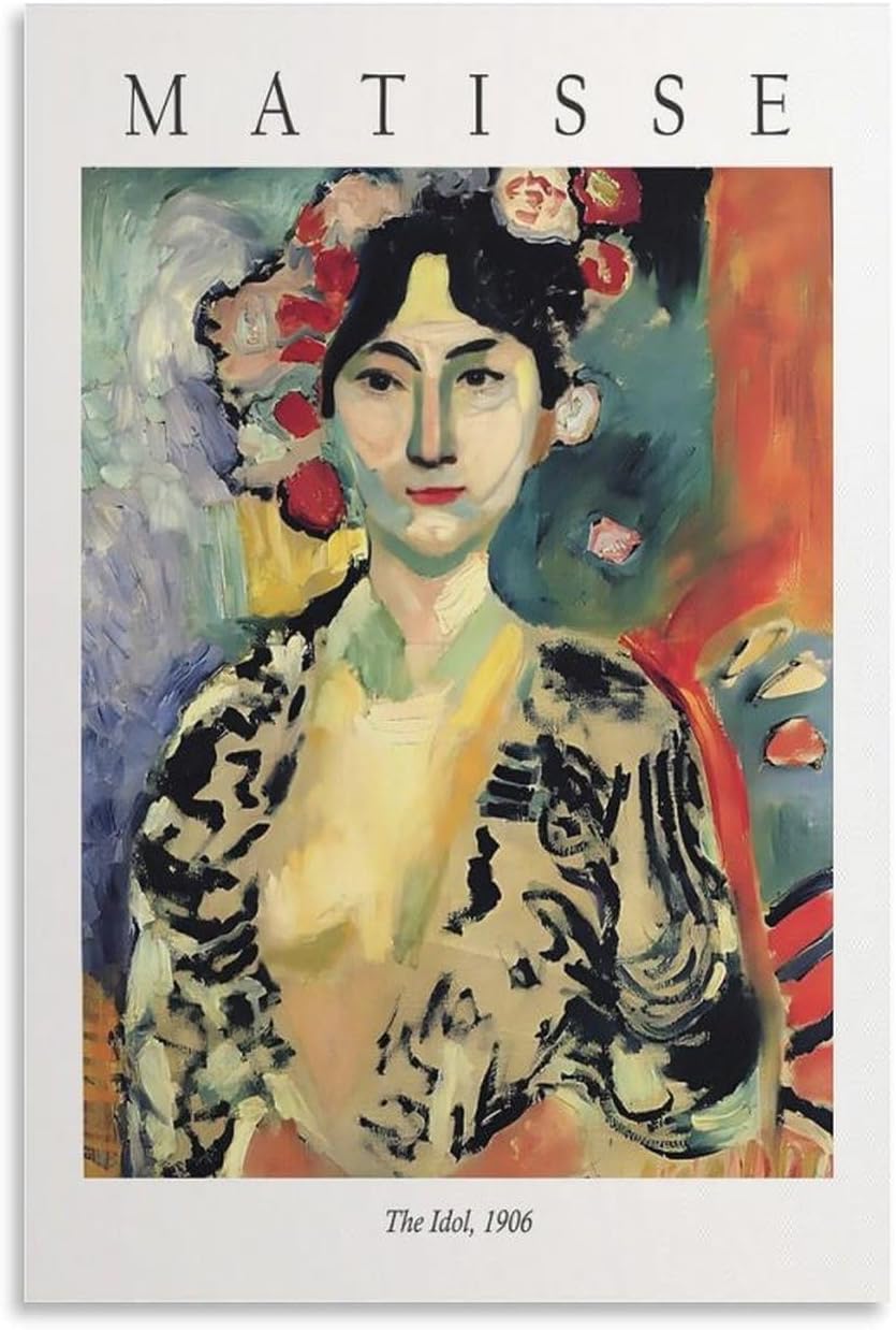 ZZYGGN GMGSW The Idol by Henri Matisse Canvas Poster Abstract Wall Art Vintage Painting Henri Matisse Prints for Living Room Picture Decor 40x50cm Frameless