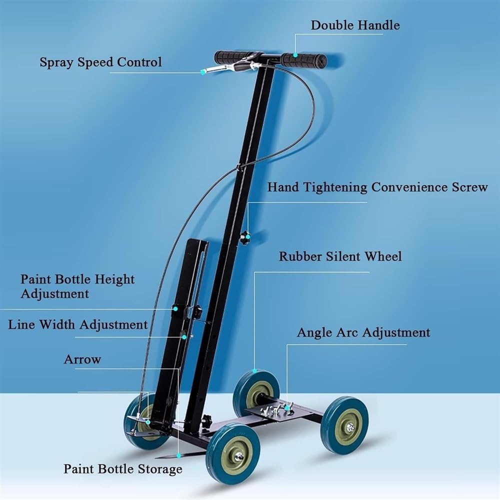 Multifunction,Marking Tools,Lane Marking Applicator,Paint Line Striping Equipment,Straight,Arc,and Round Can Be Adjusted