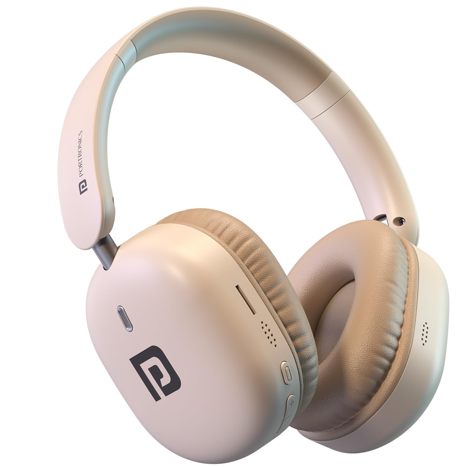 Portronics Muffs M6 Over Ear Wireless Bluetooth Headphone with Upto 40 Hours Playtime, Dual Pairing, 40mm Driver, HD Mic, Bluetooth 5.4V, Foldable Design, Type C Fast Charging (Biege)-image-27