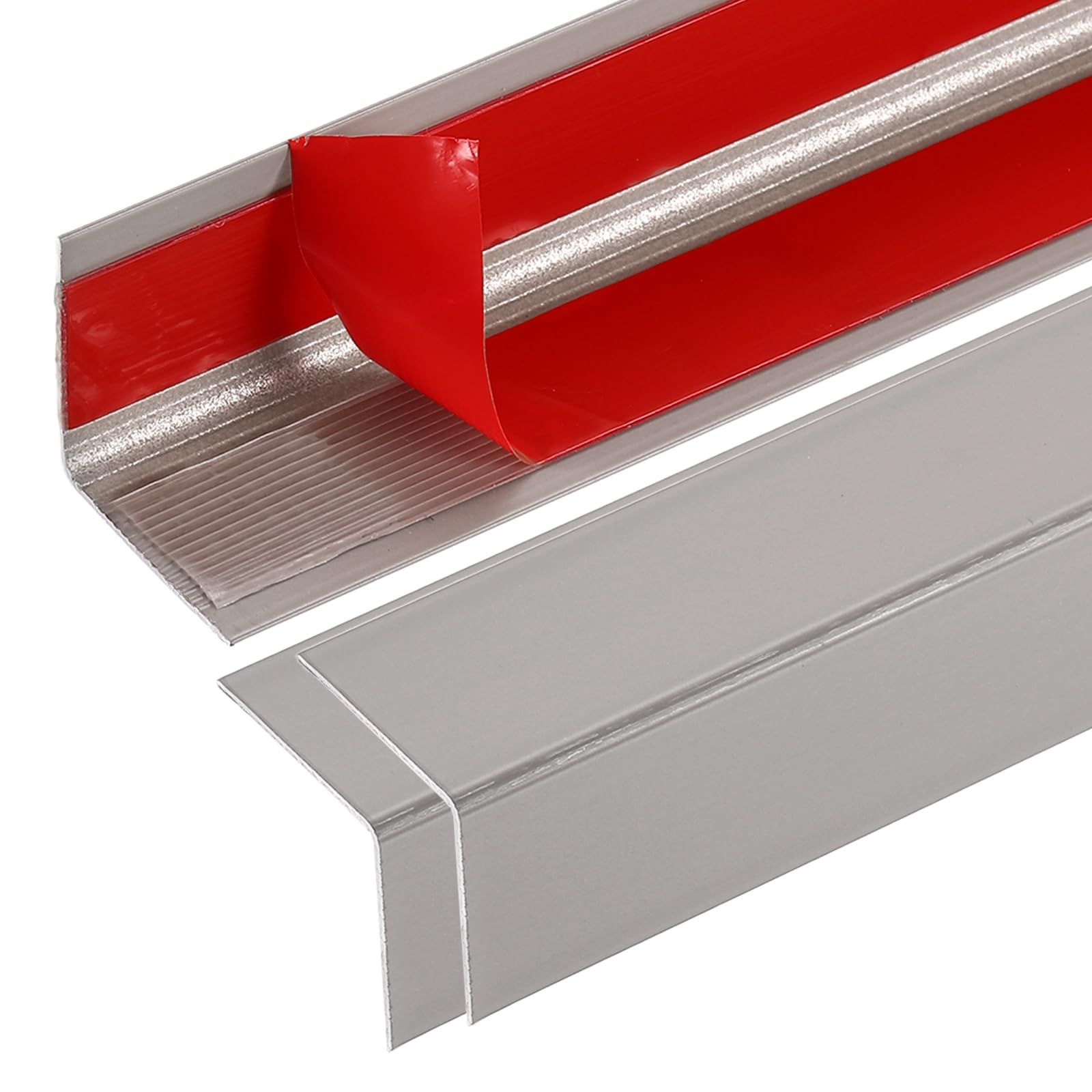 QUARKZMAN 3 Pezzi Proteggi Angoli Da Parete 35" X 1" In Alluminio Grigio