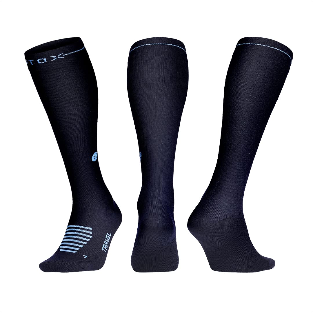 STOX Energy Socks Travel Kompressionsstrümpfe Damen, Merino Socken, Thrombosestrümpfe Flug Klasse 2, Compressions Socks Women, Reisestrümpfe, Medizinische Stützstrümpfe, Kompressionssocken Flugzeug
