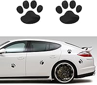 Vista 1 de Calcomanía 3D cromada con huella de perro de oso para automóvil, decoración de emblema de automóvil, calcomanías de estilo de huella de vehículo