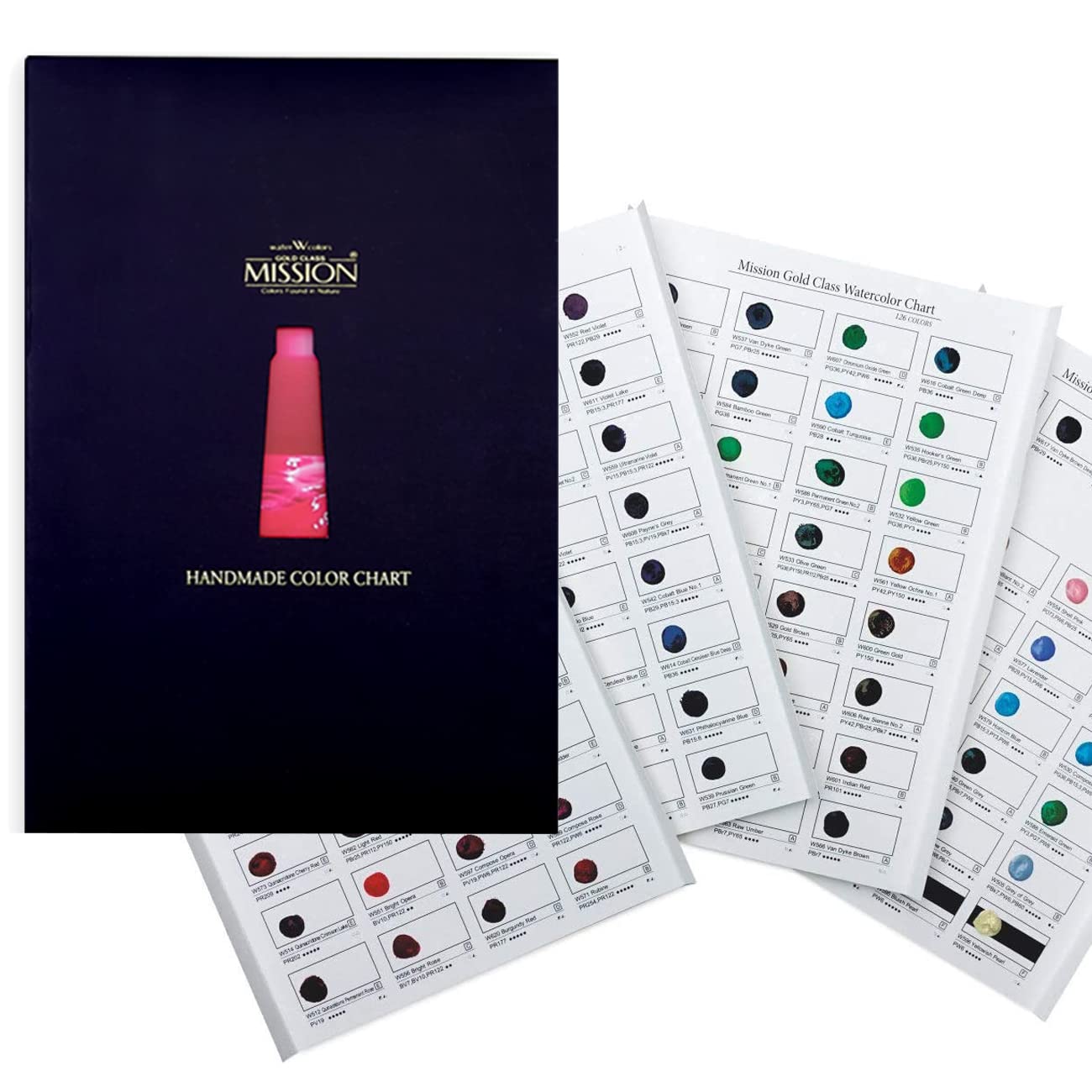 Mijello Gold Class Water Colors Handmade Dot Color Chart 126 Colors