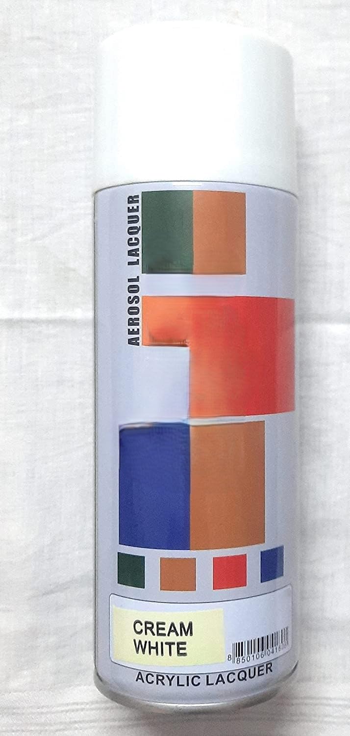 Aerosol Spray Paint 400ml for Multipurpose use (CREAM WHITE)-image-0