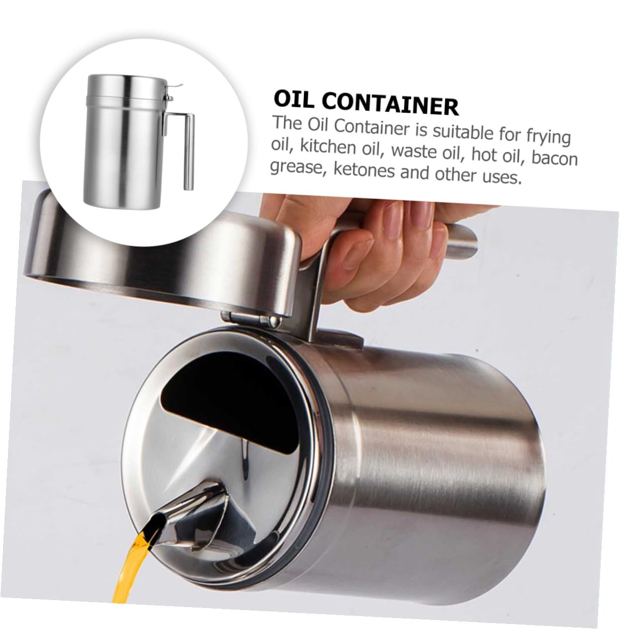 NOLITOY Botella Dispensadora de Aceite de Cocina Vinagrera Práctica de Acero Inoxidable Aceitera Multifunción para Cocinar Restaurantes y Barbacoas