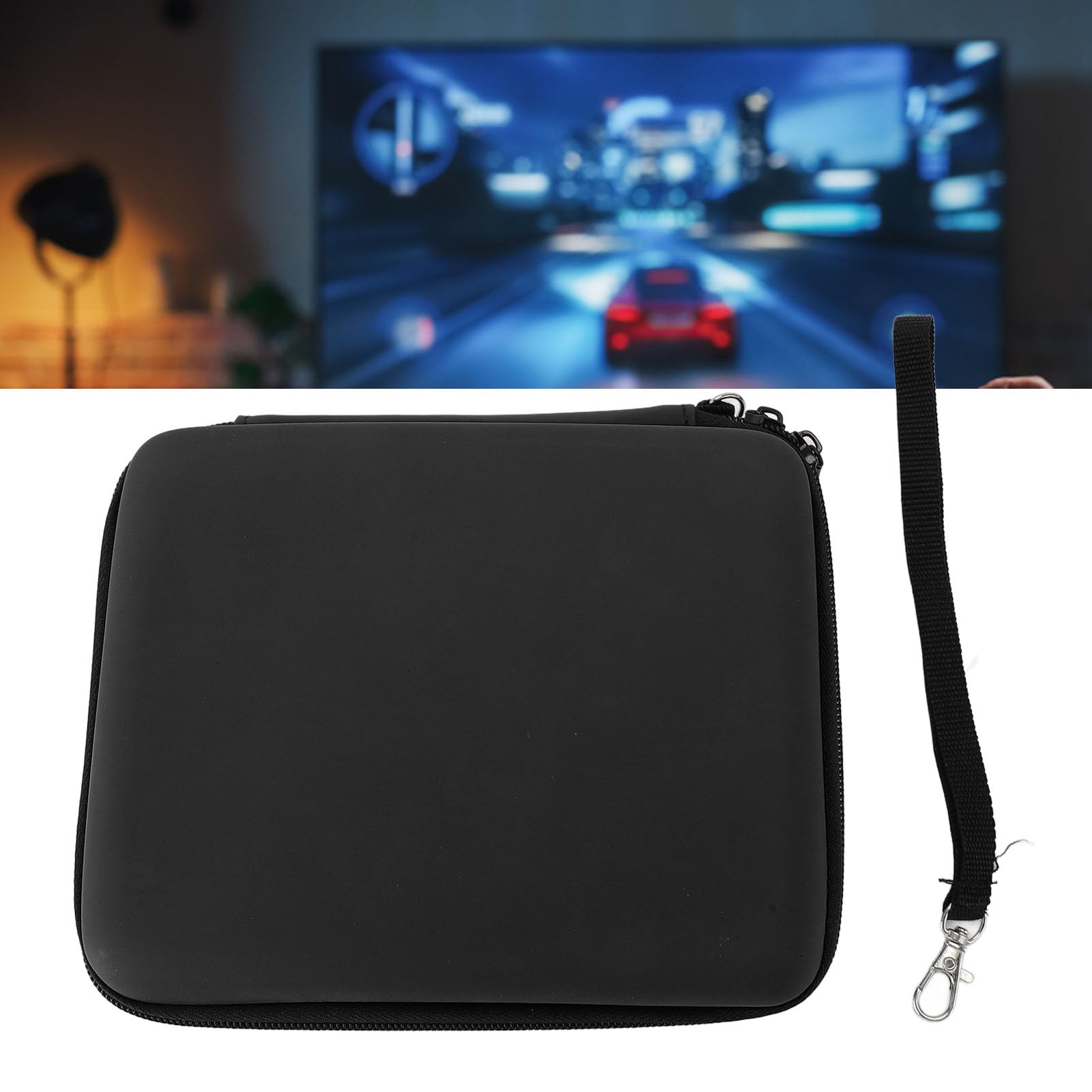 Étui de Transport de Rigide pour 2DS avec 8 Porte-Cartes de Jeu, Résistant aux Chocs et à la Poussière, Intérieur Doux, Sangle Portable, Design Léger, Poche Intérieure en Filet