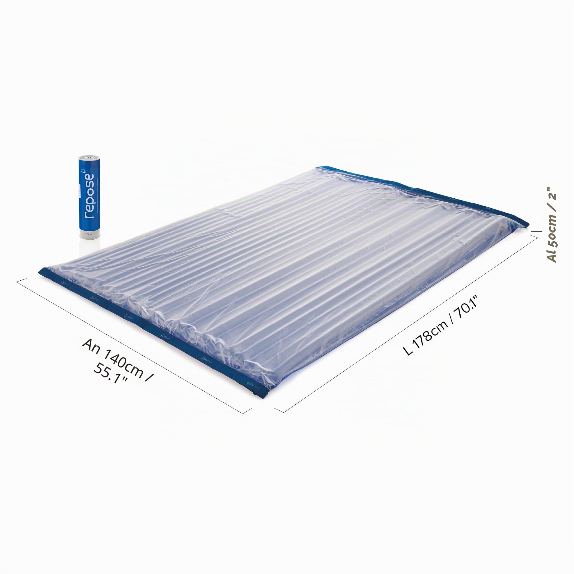 Repose - Colchón Doble para aliviar la presión y Bomba Manual - Colchón de presión Inflable - Clínicamente Probado para prevenir úlceras por presión y úlceras por presión