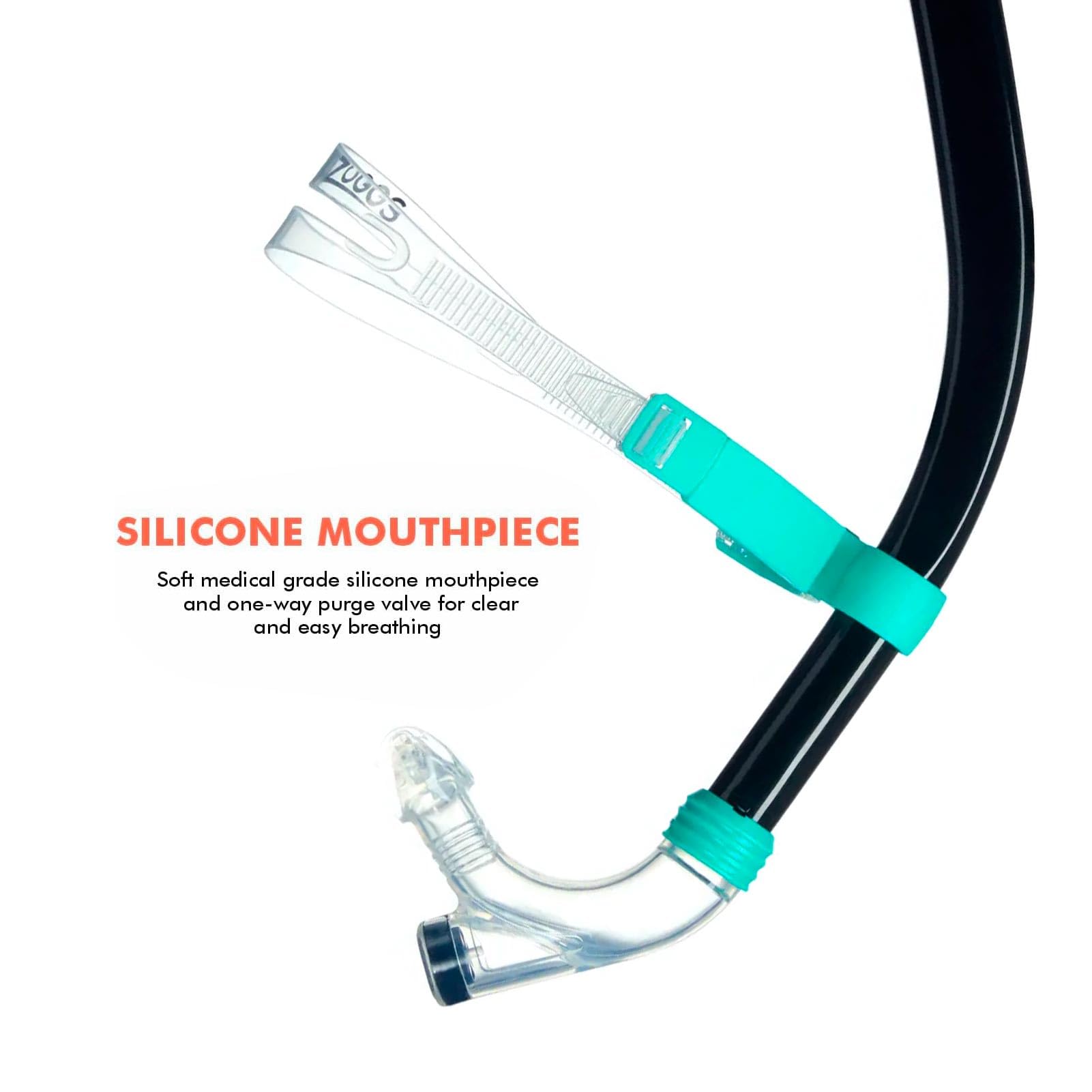Zoggs Centre Line Snorkel Black/Turquoise