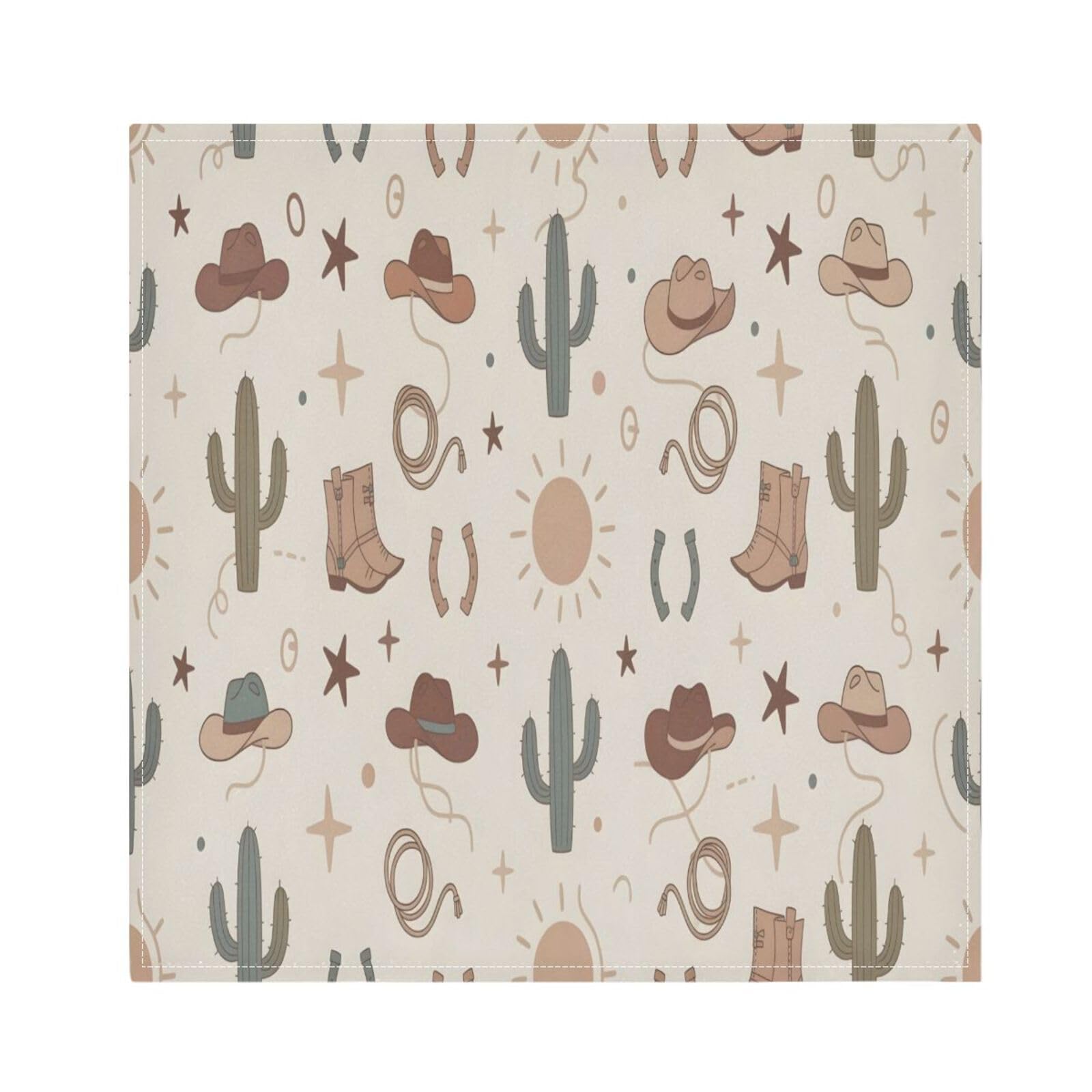 Ttgoth Cowboys Cloth Napkin Set of 4 Washable & Reusable Dinner Napkins for Dining Table, Banquets, Wedding, Party, 50x50 cm