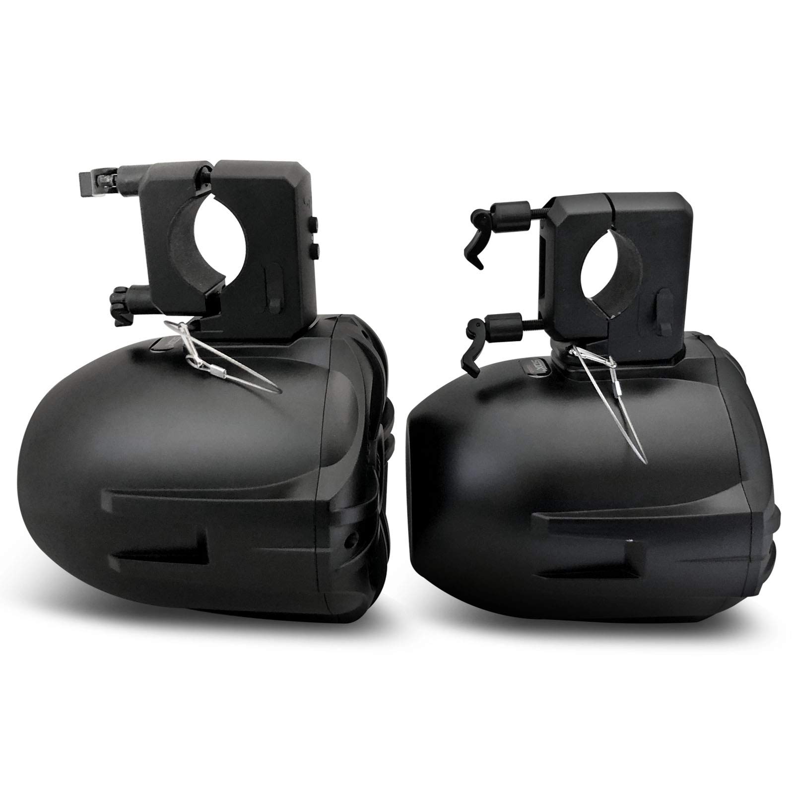 SDX Pro Audio - 6.5 inch 350W Fully Wireless Bluetooth Marine Speaker System (Pair) - Wakeboard Tower/Waketower and Fits Rollbar/Rollcage - Rechargeable, No Wiring/Cables Needed - No Receiver Needed