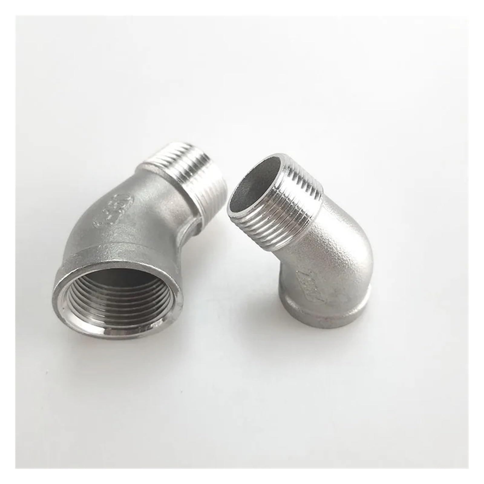 ICXLPMC 1pc 1/4" 3/8" 1/2" 3/4" 1" 1-1/4" 1-1/2" 2" Female to Male 45 Degree Elbow Connector Coupler SS304 Stainless Pipe Fitting(3/8") ICXLPMC