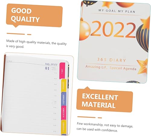 Miniatura 9 de MAGICLULU 1pc 2022 Agenda Book Time Management Notebook Daily Planner Notebook Note Pads Steel Pegboard Wall Mount A5 Notebook Schedule Notepad 2022