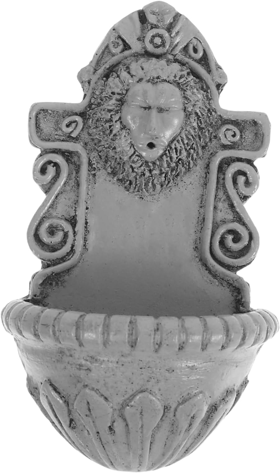 Miniature Lion Head Wall Decor Micro Landscape Sculpture for Dollhouse Garden Statue Pool Scene Wall Hanging Symbolic Courage and Strength Accent