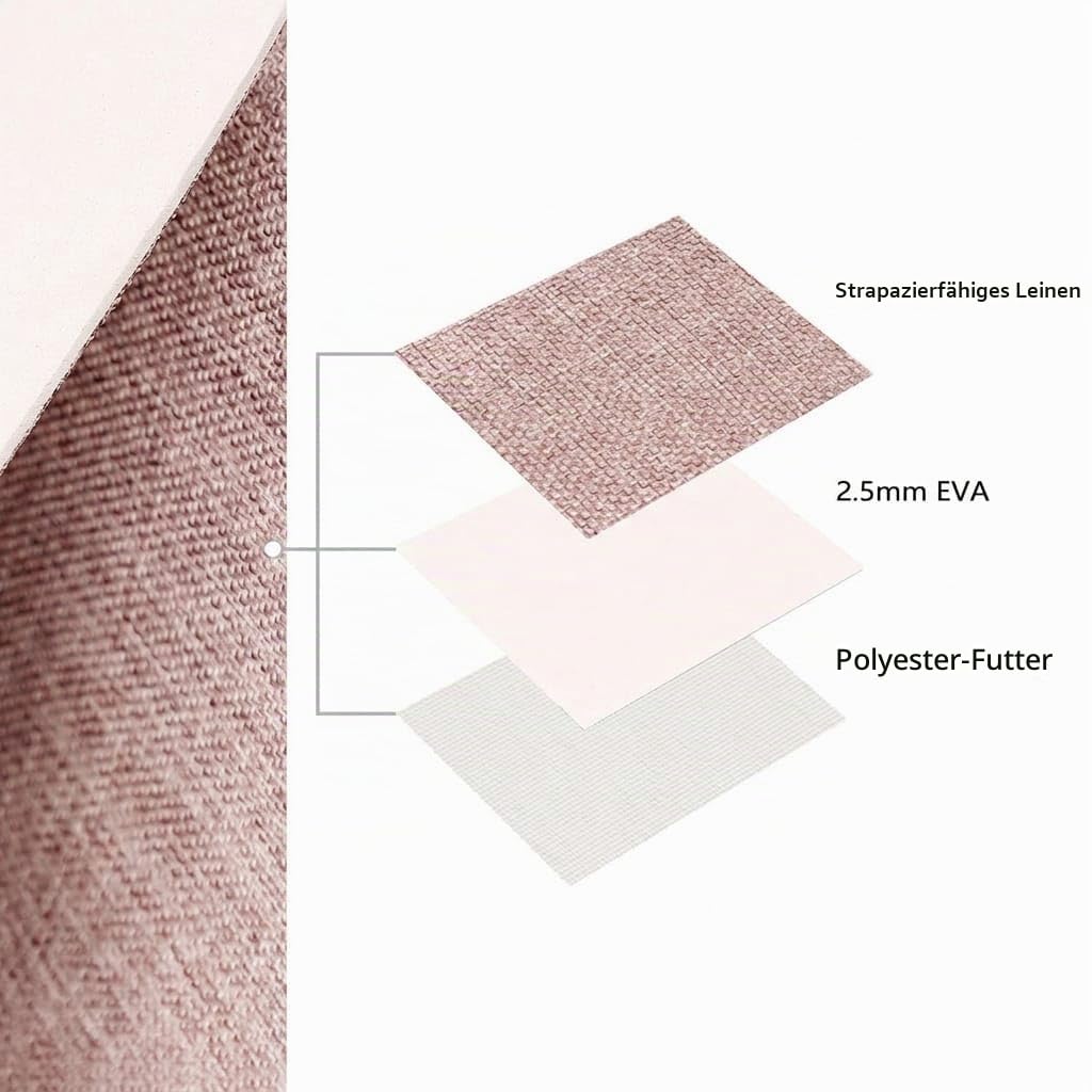 Mangata Canvas-Aufbewahrungsboxen, 33cm große Würfel-Aufbewahrungsbehälter, 6er-Set, Stoffkörbe mit Baumwollseilgriff zum Ordnen von Kleidung, Kinderzimmer, Zuhause (Rosa/Weiß)