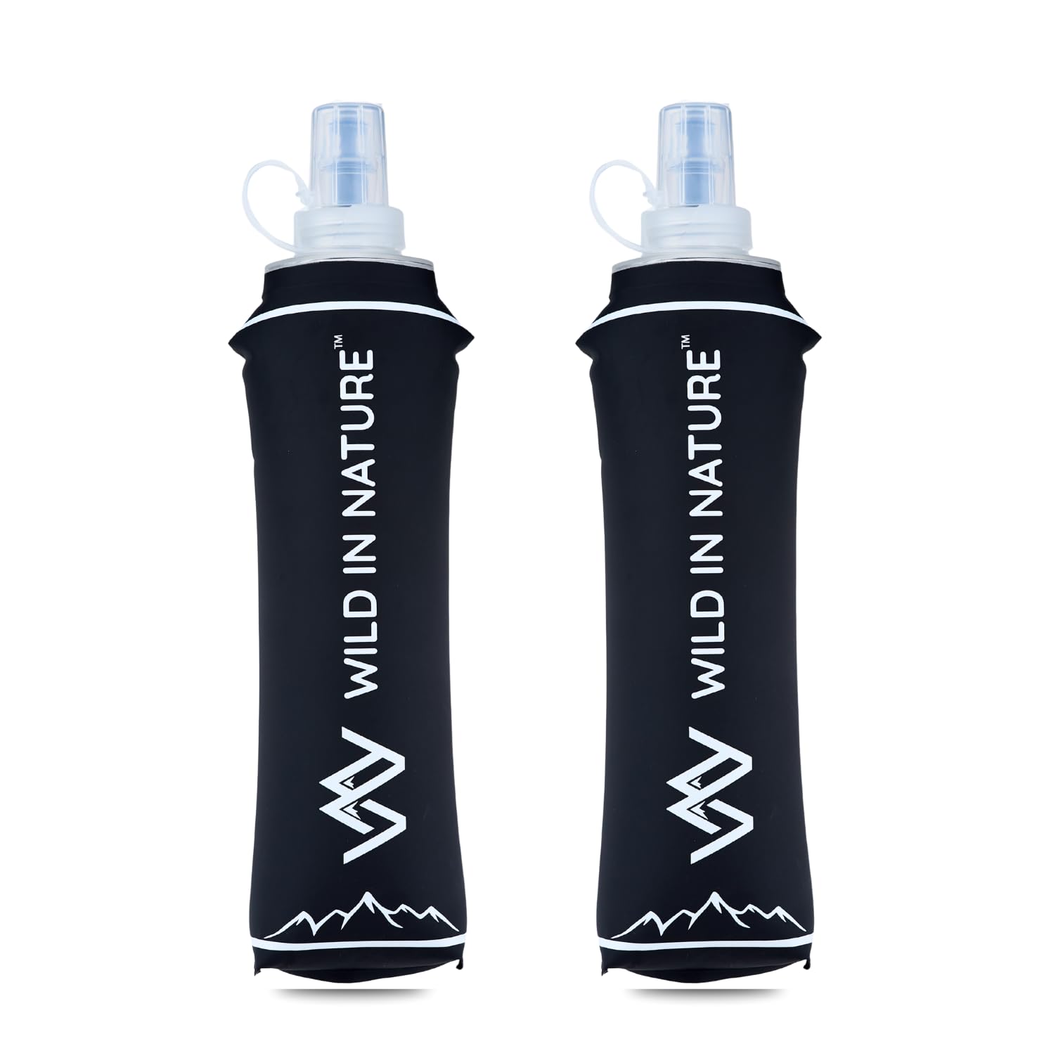 Wild In Nature Clear Collapsible Water Bottle 500Ml – Leakproof, Bpa-Free, Portable & Reusable – Foldable Travel Bottle For Hiking, Running, Gym, Camping (2)