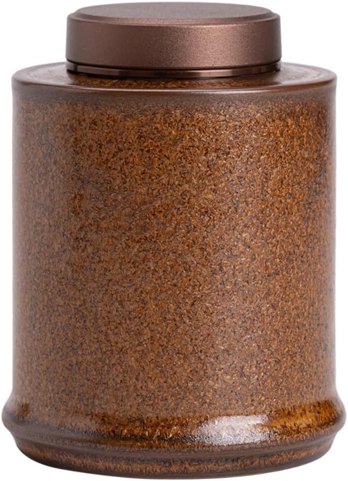 SONGCHAO Sugar Jar Ceramic Loose Tea Storage Jar Creative Sealed Jar Chinese Retro Tea Warehouse Travel Portable Kitchen Storage Jar Tea Canister