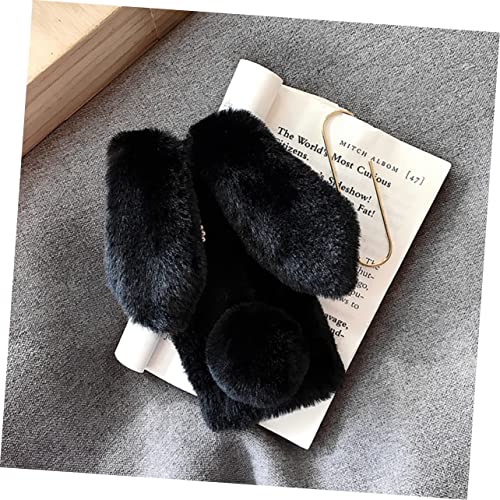 Coque lapin compatible smartphone étui protecteur peluche douce TPU - 3