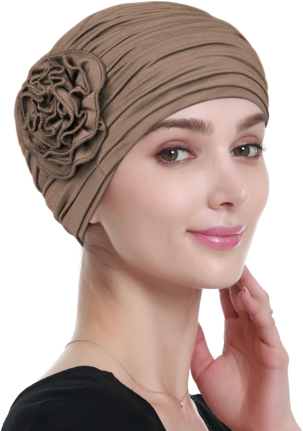 Flower Design Chemo Hair Loss Caps Cancer Headwear for Women