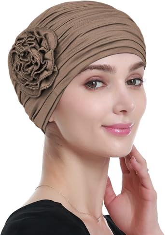 Alnorm Flower Design Chemo Hair Loss Caps Cancer Headwear for Women