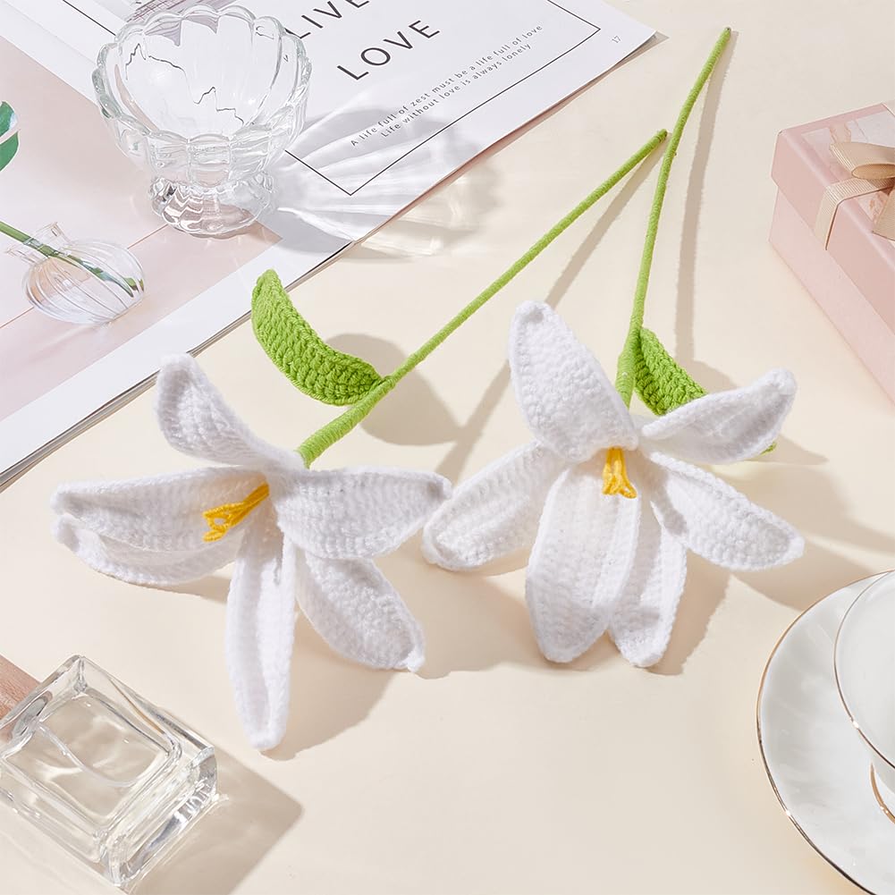 Amazon.com: FINGERINSPIRE 2 PCS Handmade Crochet Artificial Lily