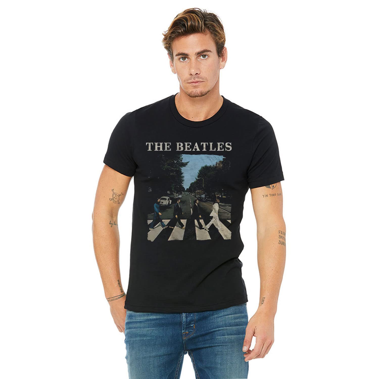 KadakMerch The Beatles - Abbey Road | 100% Super Soft Cotton | Round Neck Funny Cute Sarcasm Dark Humor Half Sleeve Unisex T-Shirt