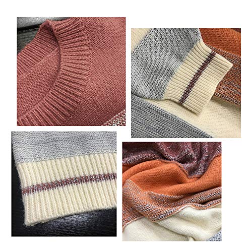 Image of ANCAPELION Women's Casual Sweater Pullover Winter Basic Sweatshirt Long Sleeve Cozy Knitted Jumper Tops Loose Fit