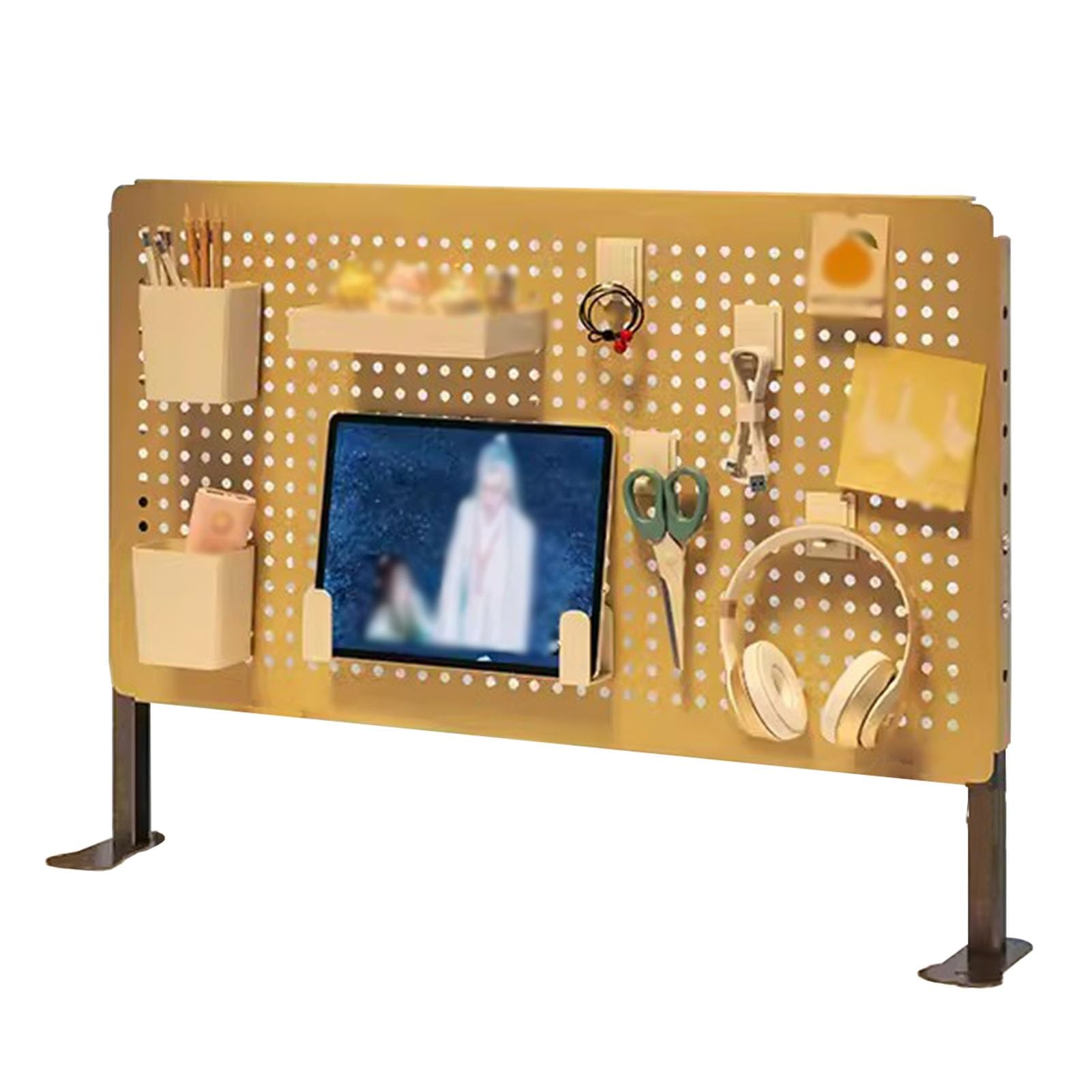 Werkzeugwand Metall-Lochwand Stecktafel zur Aufbewahrung am Arbeitstisch, minimalistisch, Schreibtischaufbewahrung für kleine Gegenstände, Stecktafel aus Metall (Color : Brown, Size : Medium-large)