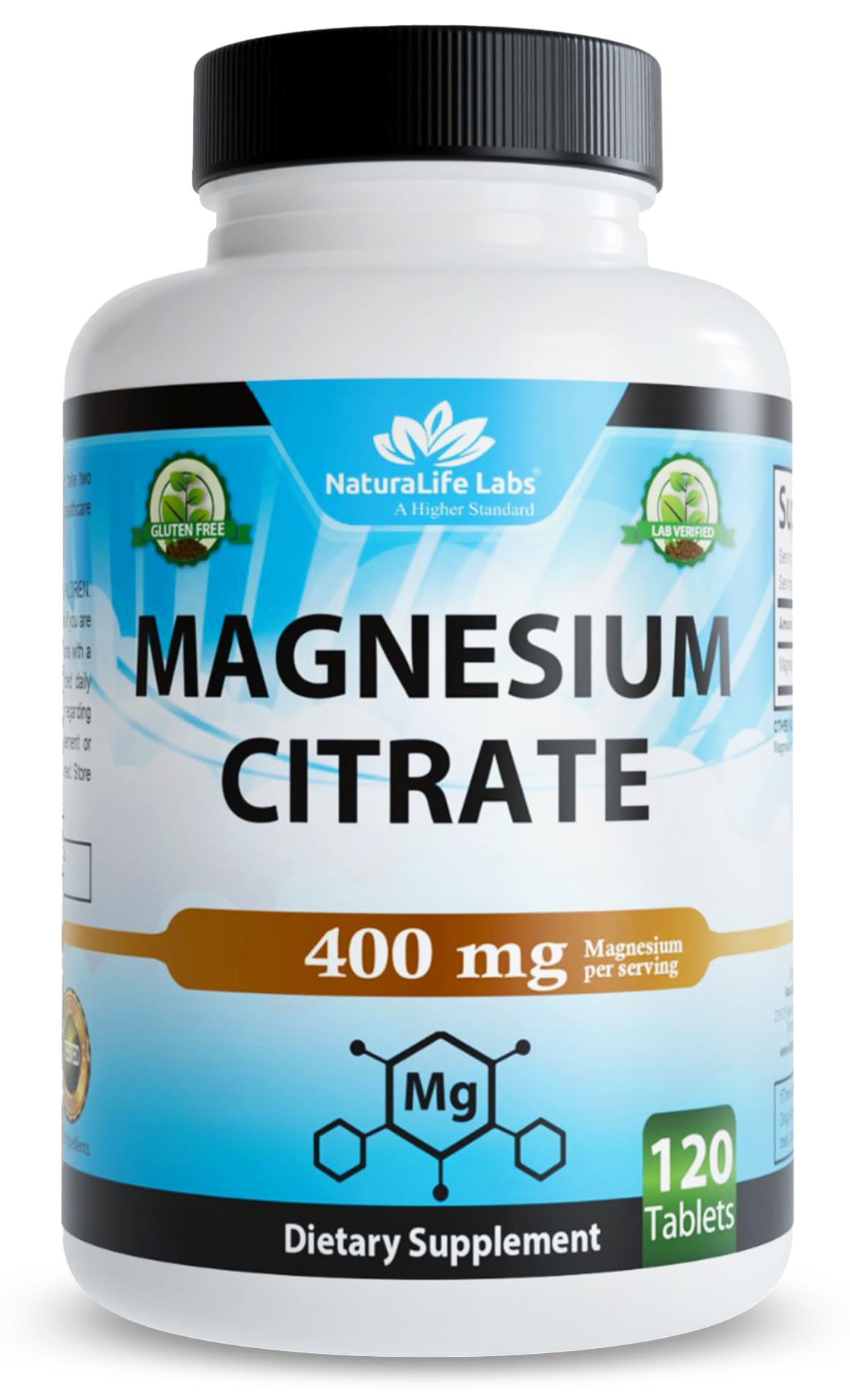 NaturaLife Labs Store Magnesium Citrate 400mg - 120 Tablets