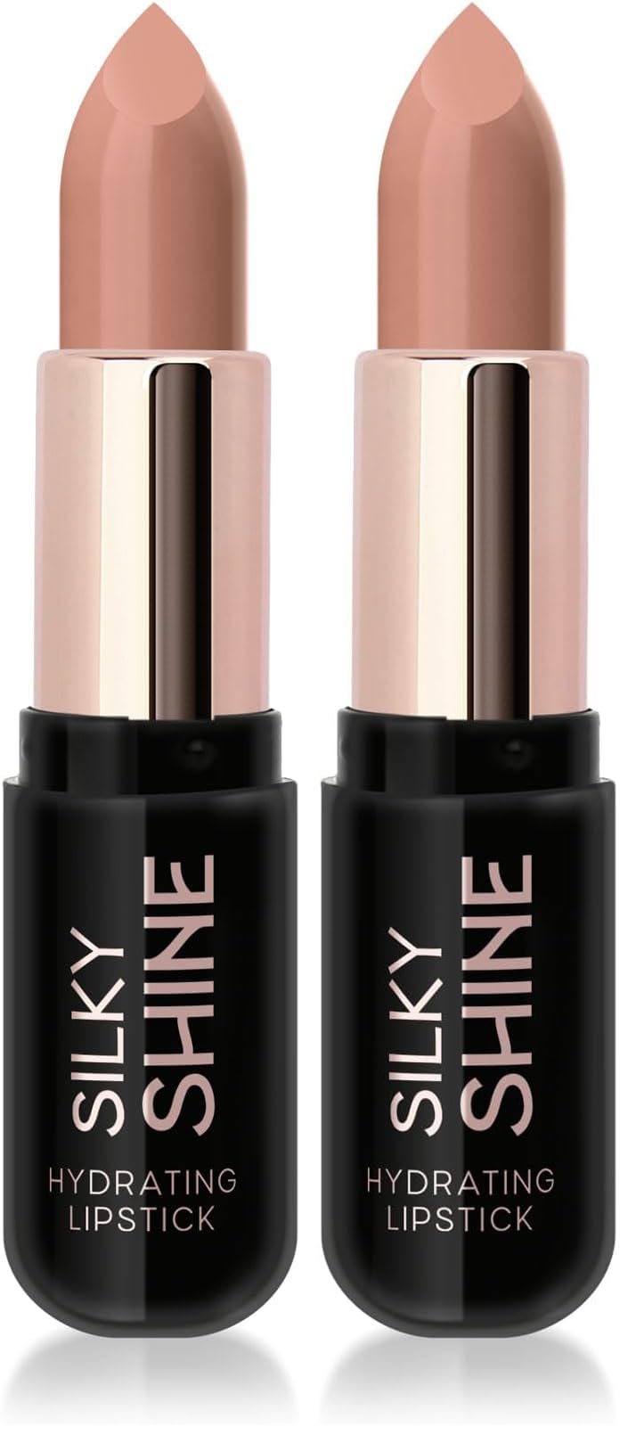 GOLDEN ROSE Silky Shine Hydrating Lipstick - Nemlendirici Ruj No:201 (2 paketi)