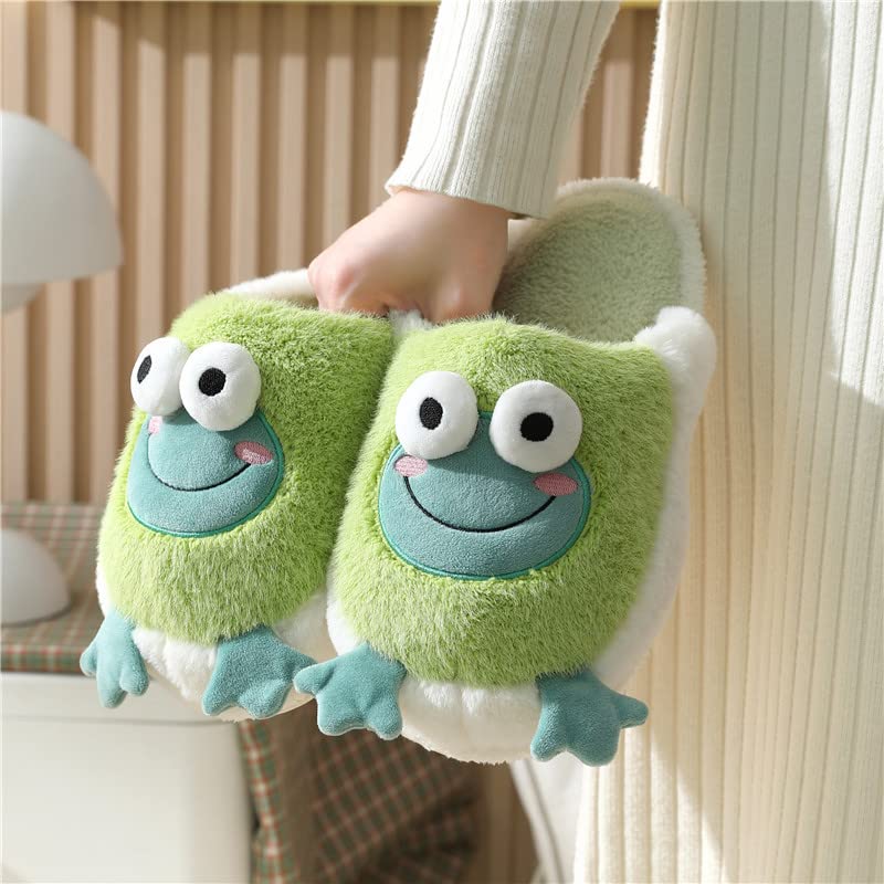 Animal Cotton Bear Slippers - Cartoon Plush Indoor/Outdoor Couples Shoes for Autumn and Winter4