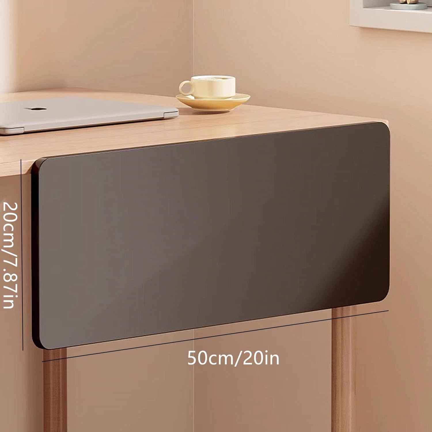 Étagère d'extension de bureau, 50 x 20 cm, ergonomique, montage sans perçage, fixation par pince sur le plateau de clavier, pour la maison et le bureau (noir)