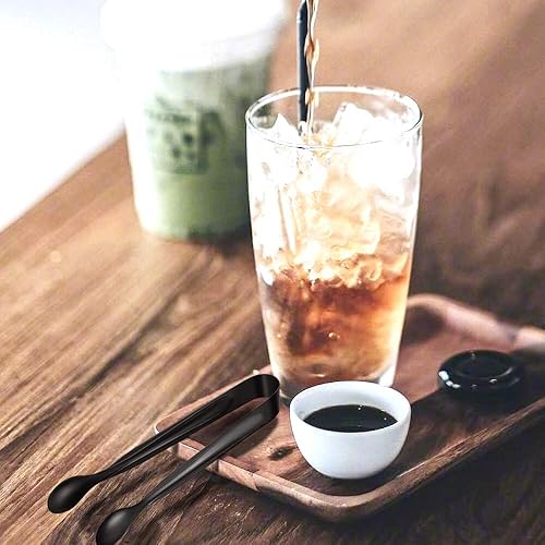 Miniatura 9 de Paquete de 10 pinzas pequeñas de hielo para azúcar, mini pinzas de acero inoxidable para servir aperitivos, para fiestas, café, té, vino, cocina,