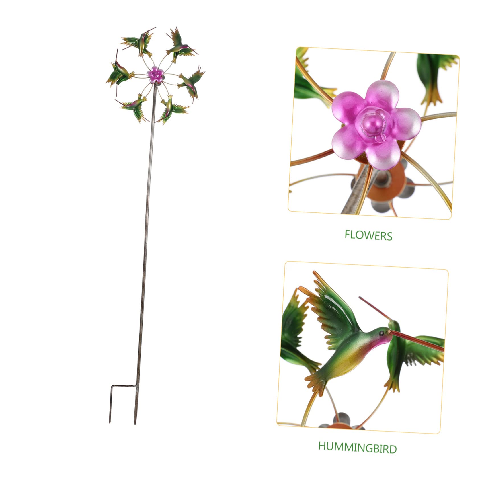 BESTonZON Windmühle Metall Garten Stake Outdoor Dekoration Windspiel Winddekoration Windornament Metallwindspiel
