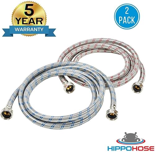 Miniatura 5 de Mangueras de lavadora (8 pies)  OCT Connect para un ajuste fácil y seguro  Ajuste universal para todas las lavadoras  (paquete de 2 unidades) de