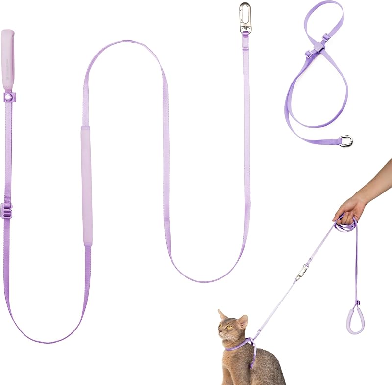 Guia com Peitoral Antifuga para Gatos BuddyArmor Monet Purple