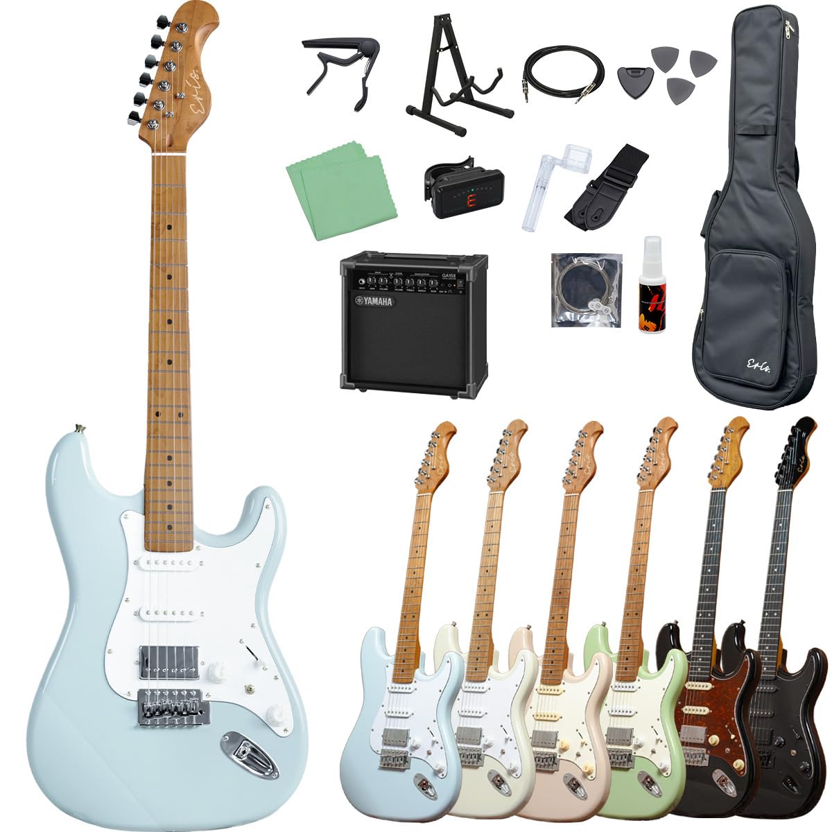 Amazon | Eris. Nestia エレキギター初心者セット SSH コイルタップ