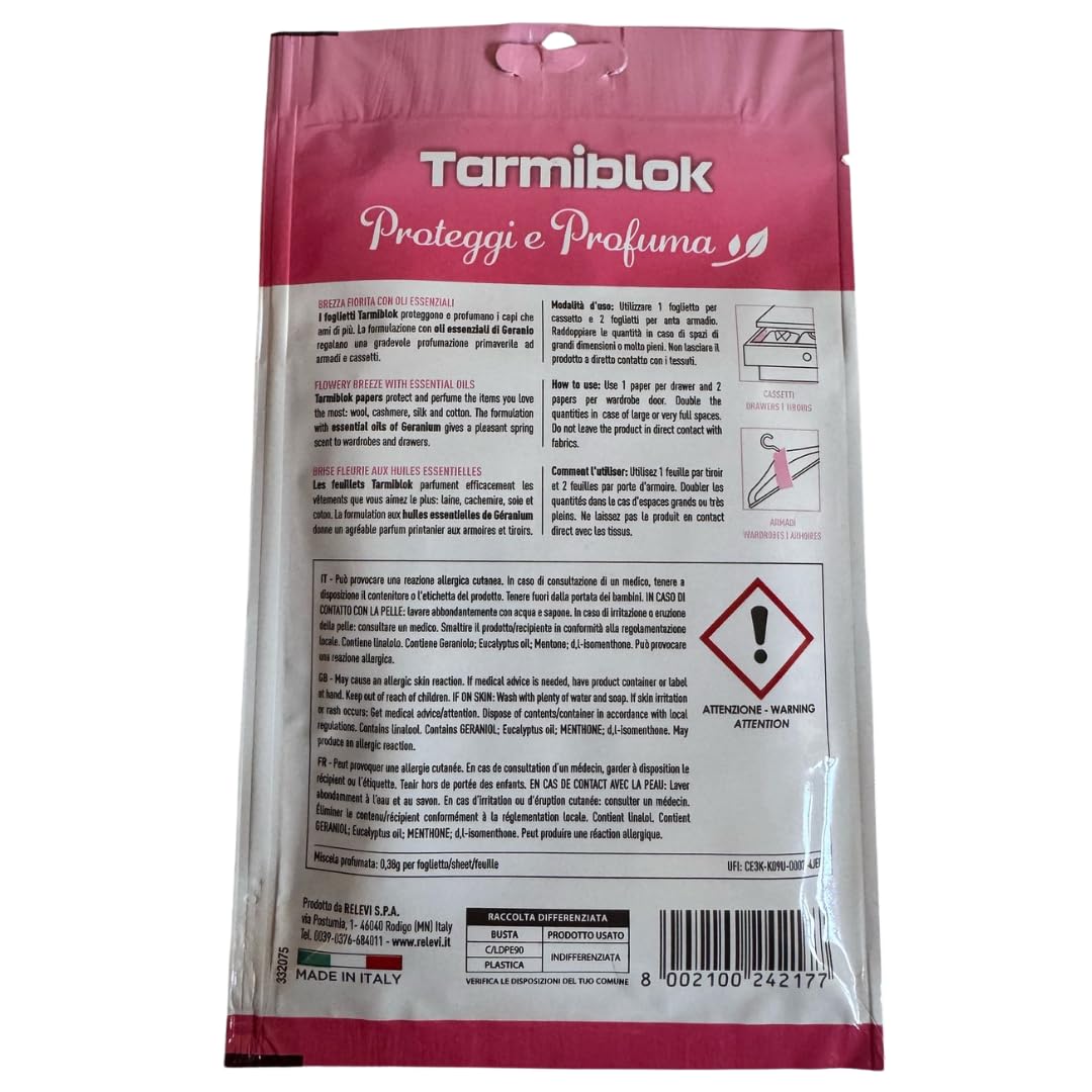 Generico ANTITARME ANTIACARO TARMIBLOK Plus 2X12 FOGLIETTI brezza fiorita e Primavera provenzale