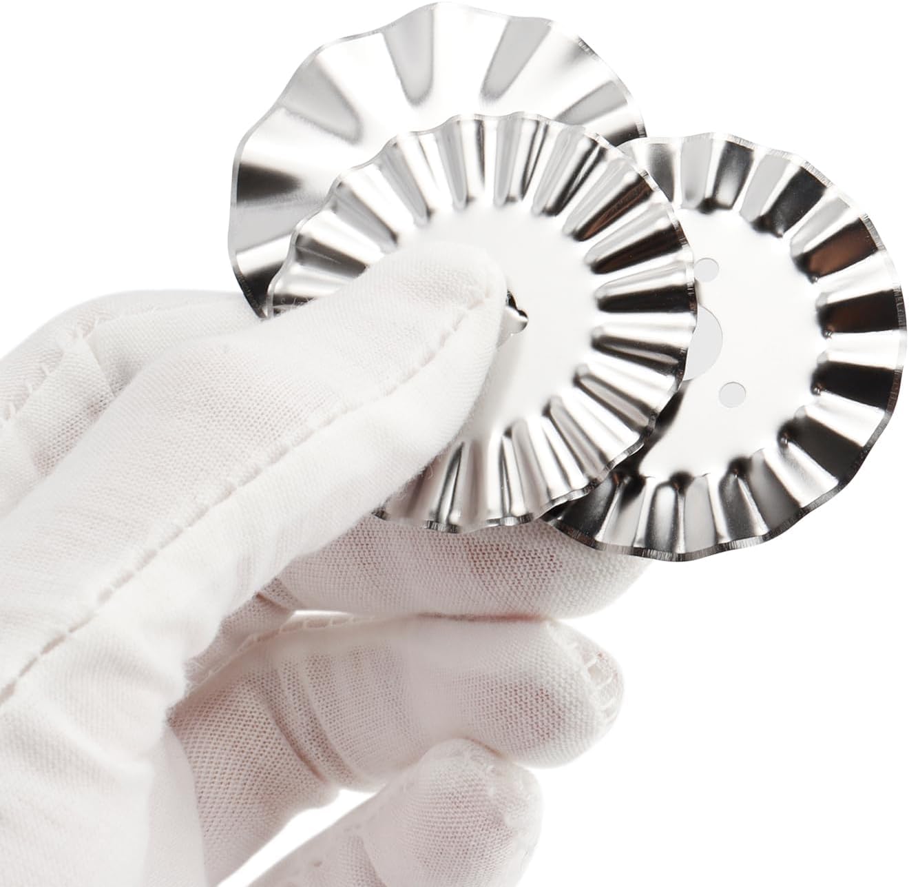 9Pcs 45mm Pinking Rotary Cutter Blades -Bestgle Stainless Steel Wave Rotary Cutter Blades Decorative Rotary Blade for Quilting,Sewing and Arts & Crafts, Fits Fiskars, Olfa