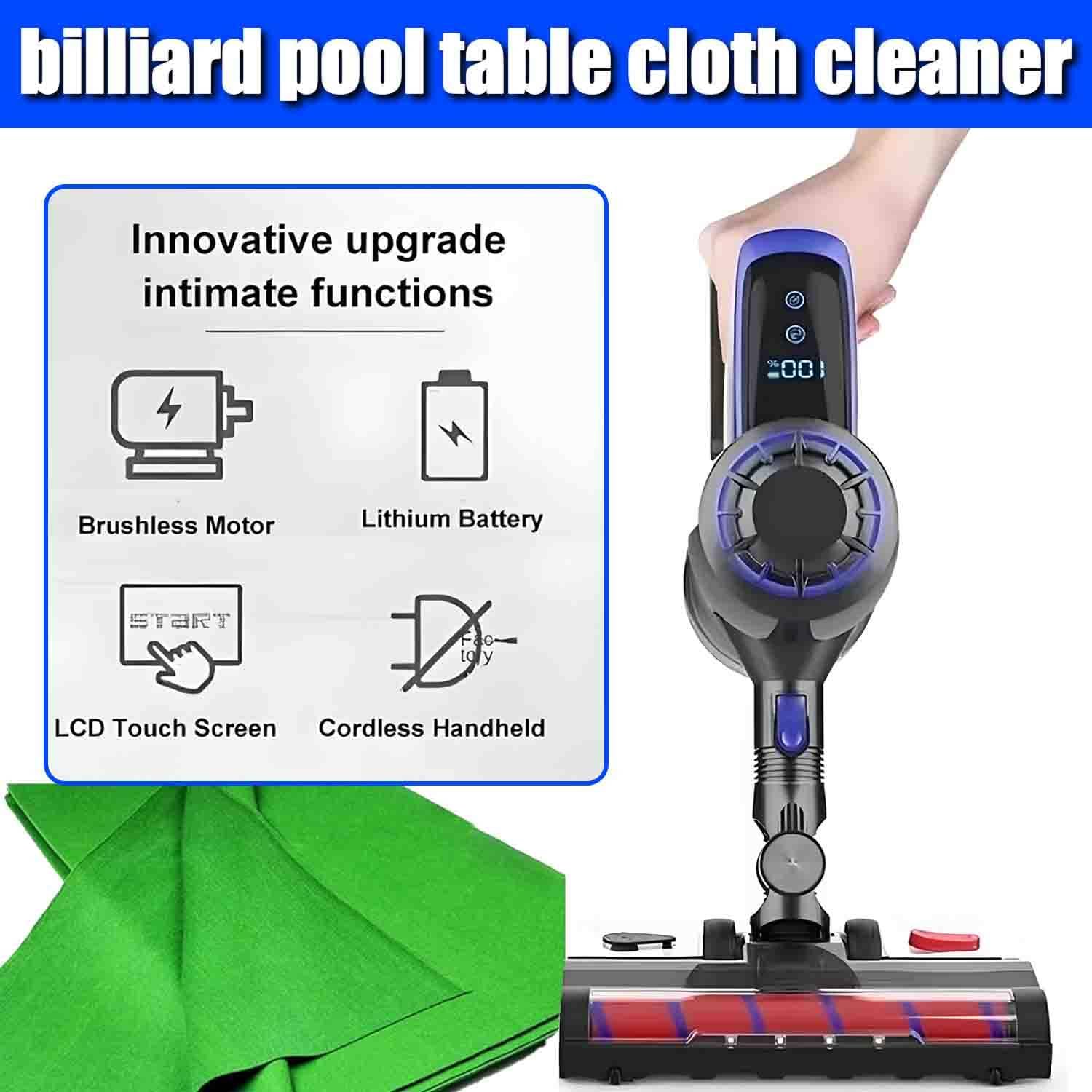 Billard-Tischtuch-Staubsauger, kabellos, 240 W, 22 kPa Saugleistung