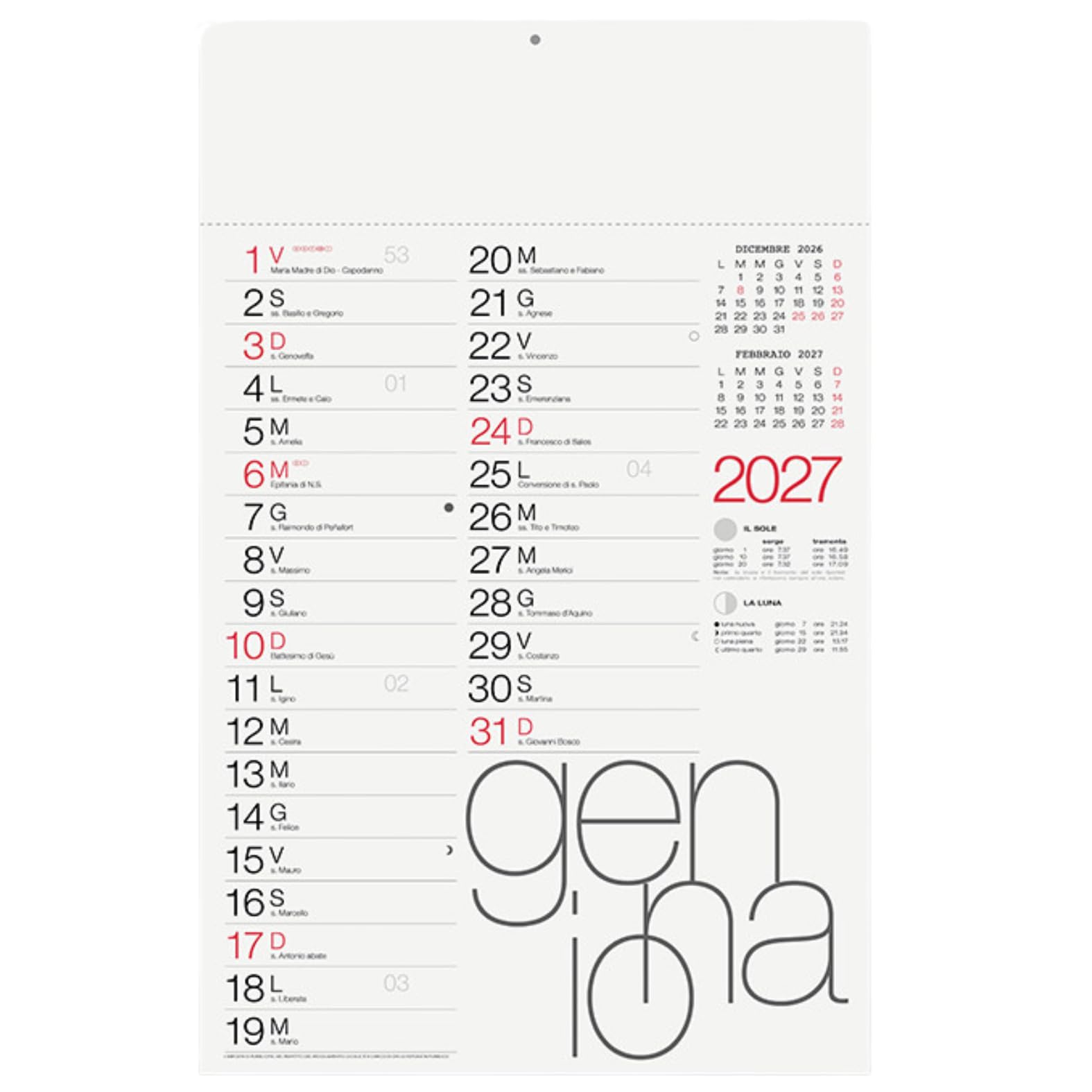 Calendari Personalizzati 2027 in Stock da 100 Pezzi Olandesi Grandi da Muro Notes sul Retro per Gadget Pubblicitari di Fine Anno e come Omaggio per i Clienti o Regali Aziendali | PA615