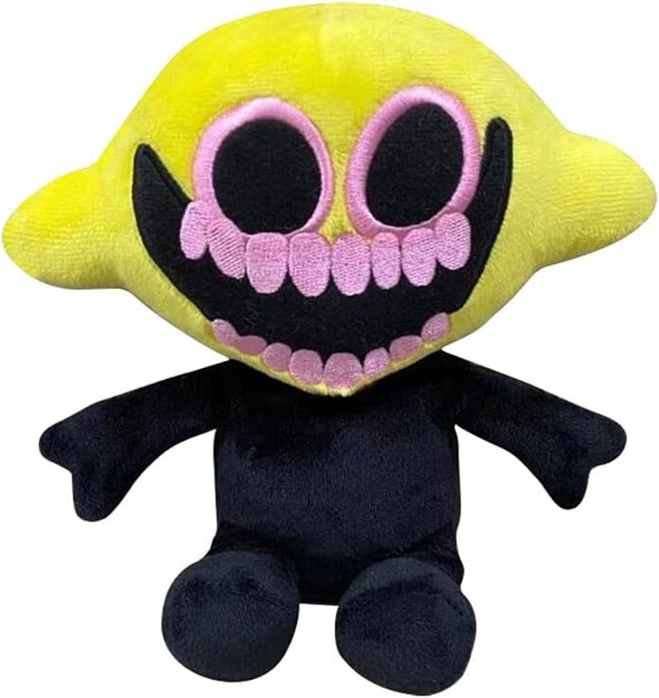Kawaii Friday Night Funkin Plush Toy Monster Game Plush Doll Lemon Demon Stuffed Doll Gift for Kids and Fans, Birthday Gift 9.8in