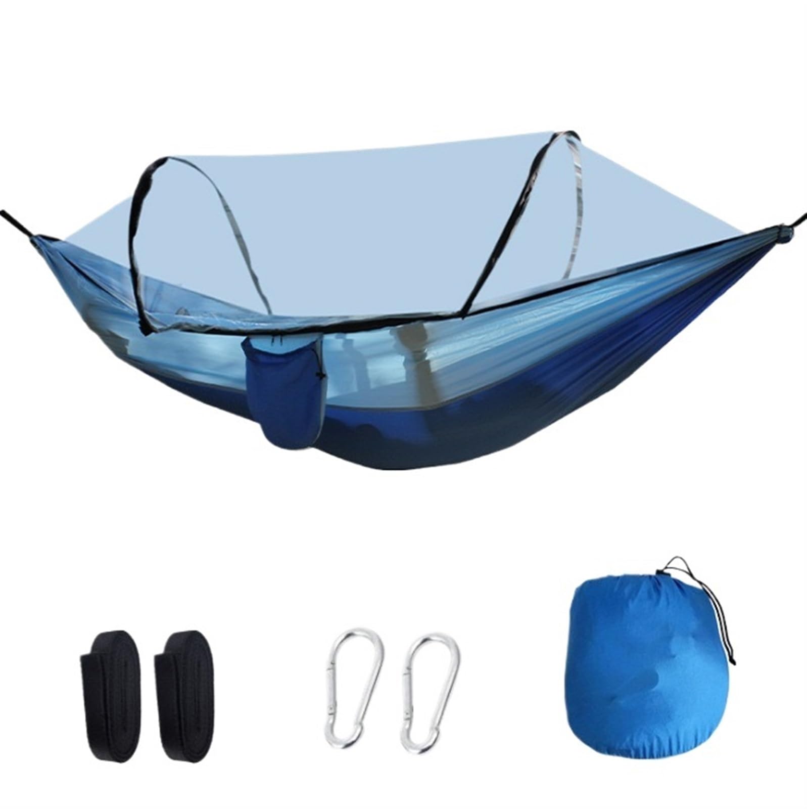 Hamak Ultralekki, Hammock 260x140cm Przenośne Pojedyncze Podwójne Hamaki Do Pieszych Wędrówek Na Świeżym Powietrzu Podróże Z Plecakiem 210T Nylonowa Huśtawka Hamakowa na Kemping, na Zewnątrz(A)