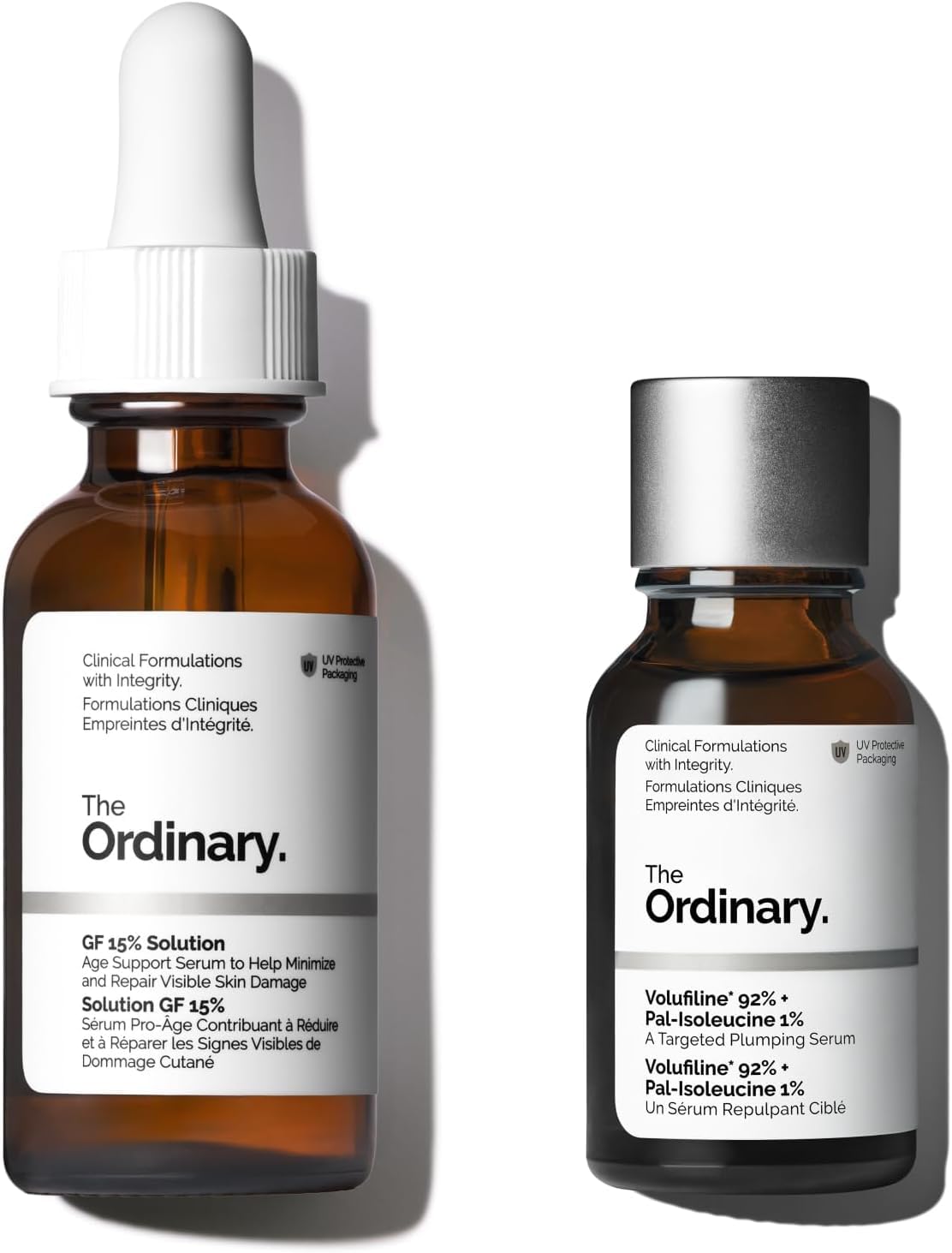 The Ordinary Plump & Regenerate Duo with Volufiline 92%* + Pal-Isoleucine 1% and GF 15% Solution, Visibly Plump, Firm, and Regenerate Look of Aging Skin
